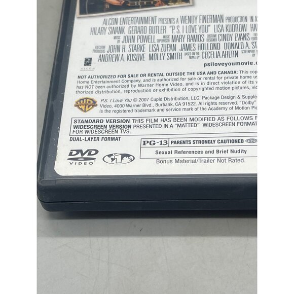 PS I Love You DVD 2007 Warner Brothers PG-13 English 127 Minutes READ - Picture 2 of 4